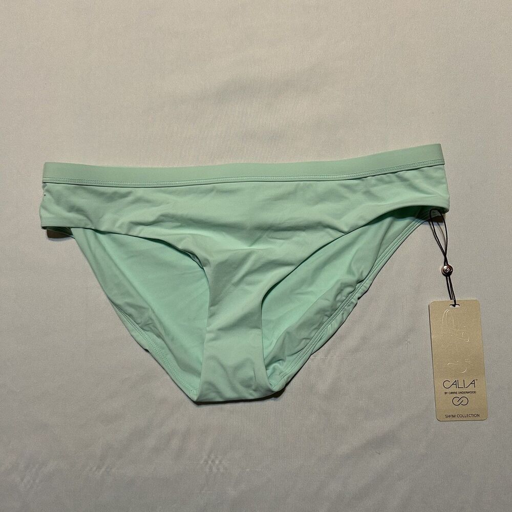 Calia Core Mid-Rise Bikini Swim Bottom Women's Medium Mid-Rise Brook Green NWT